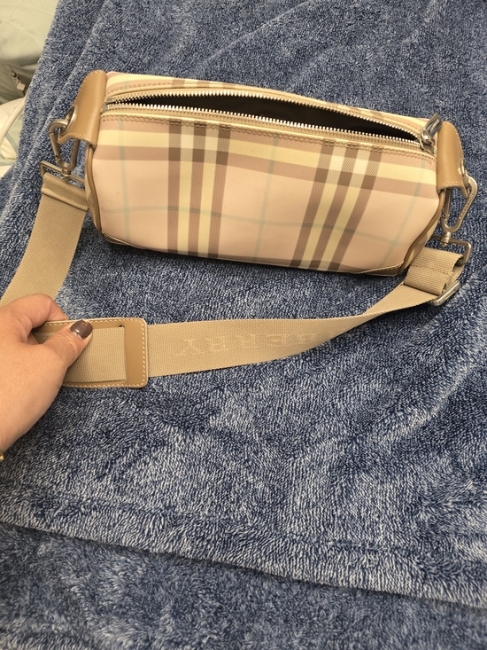 Burberry London Pink/Beige Barrel Bag.